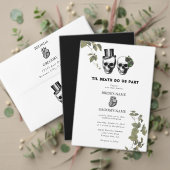 Til Death Gothic Heart Floral Skulls Wedding Alkoholflaschenetikett (Personalisieren Sie die Kollektion dieses unabhängigen Creators. Test)