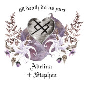 Boho Rust Gothic Viking Symbols Wildblume Hochzeit All In One Einladung