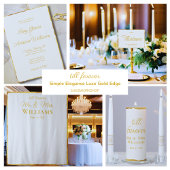 Luxe Gold Edge bis ewig Mr. und Mrs. Wedding Weinetikett