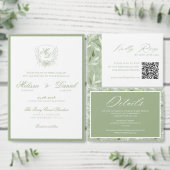 Elegant Sage Green Botanical Wedding  Tischnummer (Personalisiere diese Kollektion eines unabhängigen Creators.)