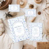 Toile De Jouy Mushrooms Woodland Diapper Raffle Begleitkarte