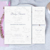 Toile de Jouy Nursery Baby's first library Quadratischer Aufkleber