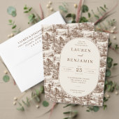 Toile de Romance Wedding Runder Aufkleber (Personalisieren Sie die Kollektion dieses unabhängigen Creators. Test)