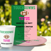 Touchdowns oder Tutus Gender Reveal Banner