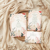 Traditionelle elegante islamische Hochzeit mit Flo Dankeskarte