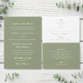 5 x 7 Formale Moosgrüne Hochzeitstischnummern Einladung (Personalisiere diese Kollektion eines unabhängigen Creators.)