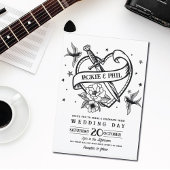 Die Bar Wedding Traditional Tattoo Heart Rock Poster
