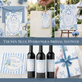 Trendige Blaue Hortensie  Geschenkpapier