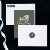 Cherry Christmas Winter Wonderland Wasserfarbe Geschenkanhänger (Personalisiere diese Kollektion eines unabhängigen Creators.)