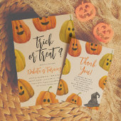 Trick oder Treat Halloween Geburtstag Danke