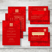 Bilingual Traditional Chinese Wedding Einladung