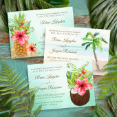 Coconut Wedding mit tropischen Wasserfarben Planer