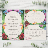 Tropische Hochzeit mit Wasserfarbe Save The Date (Personalisiere diese Kollektion eines unabhängigen Creators.)