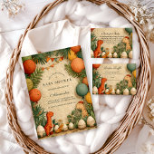 Tropical Dinosaur Theme Baby Shower Einladung