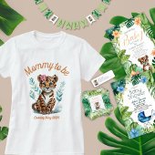 Niedlicher Tropischer Tiger für Jungle Baby Dusche Einladung