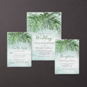 Tropische Blätter Wasserfarbenhochzeit Tischnummer (Personalisiere diese Kollektion eines unabhängigen Creators.)