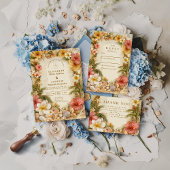 Tropical Hibiscus Beach Botanical Wedding Einladung