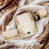 Tropical Hibiscus Floral Graduation Einladung