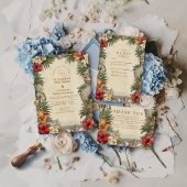 Tropical Hibiscus Seashell Wedding Einladung