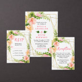 Tropical Jungle with Foliage Wedding RSVP Karte (Personalisiere diese Kollektion eines unabhängigen Creators.)