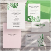 Tropical Greenery Palm Vielen Dank Flachkarte Dankeskarte