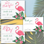 Flamingo Baby Dusche - Lasst Flamingle! Einladung