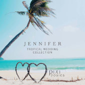 Tropisches Hochzeitsprogramm Flat Monstera Fern Pf Programm