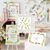 Elegante Spring Tulip Brautparty Gefallen-Zeichen Poster