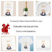 Katze prostet auf 2027 Personalisierte Neujahrskar