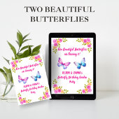 Twins Schmetterling Geburtstag Papiertassen |Trink Pappbecher