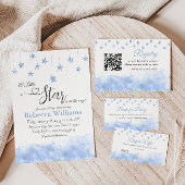 Twinkle Twinkle Little Star Blue Boy Baby Shower Einladung