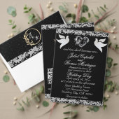 Tauben, Herz und Glitzer - Blaue Tischnummer (Personalisieren Sie die Kollektion dieses unabhängigen Creators. Test)