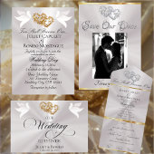 Doves & Hearts - Lavender/Silver Tischnummer