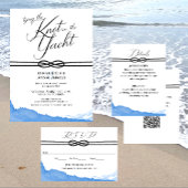 Blaues Wasserfarben-Foto für den Wasserbereich Save The Date