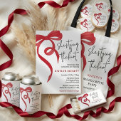 Tying the Knot Red Coquette Bow Bachelorette Party Schnapsglas