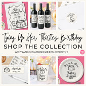 Schwarzer Bow, der ihre Dreißiger zum 40. Geburtst Runder Aufkleber