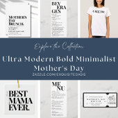 Modernes Minimalistisches Muttertagsmenü Menükarte