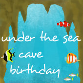 Beautiful Ocean Cave Under the Sea Birthday Einladung