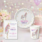 Unicorn Birthday Party Invitation Einladung