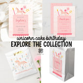 Unicorn Birthday Flat Dankeskarte