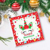 Niedliches Einhorn Weihnachten Personalisierte Kin Puzzle