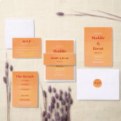 Moderne Bright & Bold glänzende Orange Wedding Einladung (Personalisiere diese Kollektion eines unabhängigen Creators.)