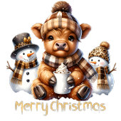 Funny Christmas Cow Tee for Dad