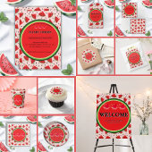 Einzigartiger Glitzer Moderne Wassermelone Kinderd Einladung