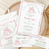 Einzigartige handgezeichnete Bow Little Pumpkin Ba Dankeskarte