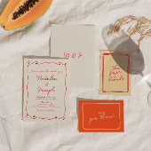 Handgeschriebener farbenfroher Retro-Spaß Einzigar Einladung