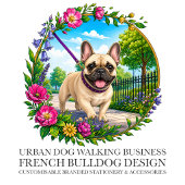 Französische Bulldogge-Hundeausführer-Tagespflege- Etiketten