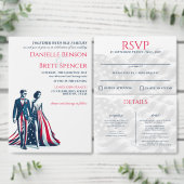 USA Couple Wedding Runder Aufkleber (Personalisiere diese Kollektion eines unabhängigen Creators.)