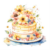 Vanilla Geburtstag oder Hochzeitstorte Geschenkpapier