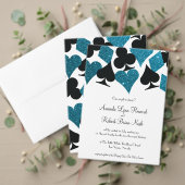 Vegas Destiny Wedding RSVP mit Essensauswahl Blue (Personalisieren Sie die Kollektion dieses unabhängigen Creators. Test)